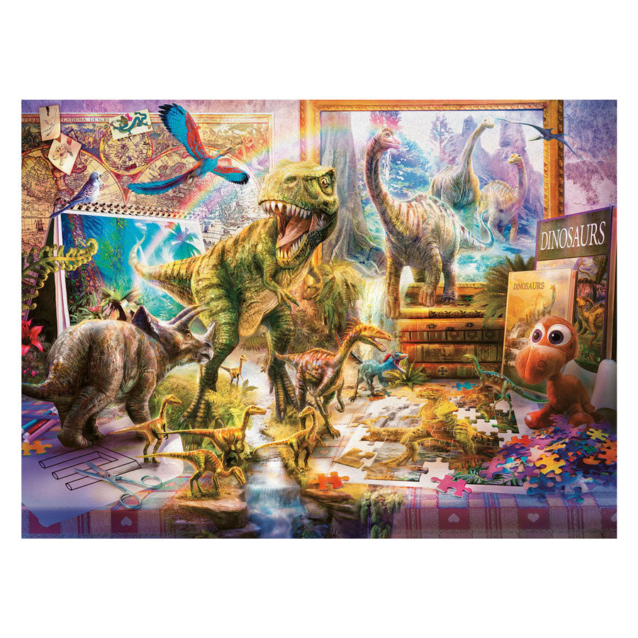 Ravensburger jigsaw puzzle XXL Dino and Toys, 100th.