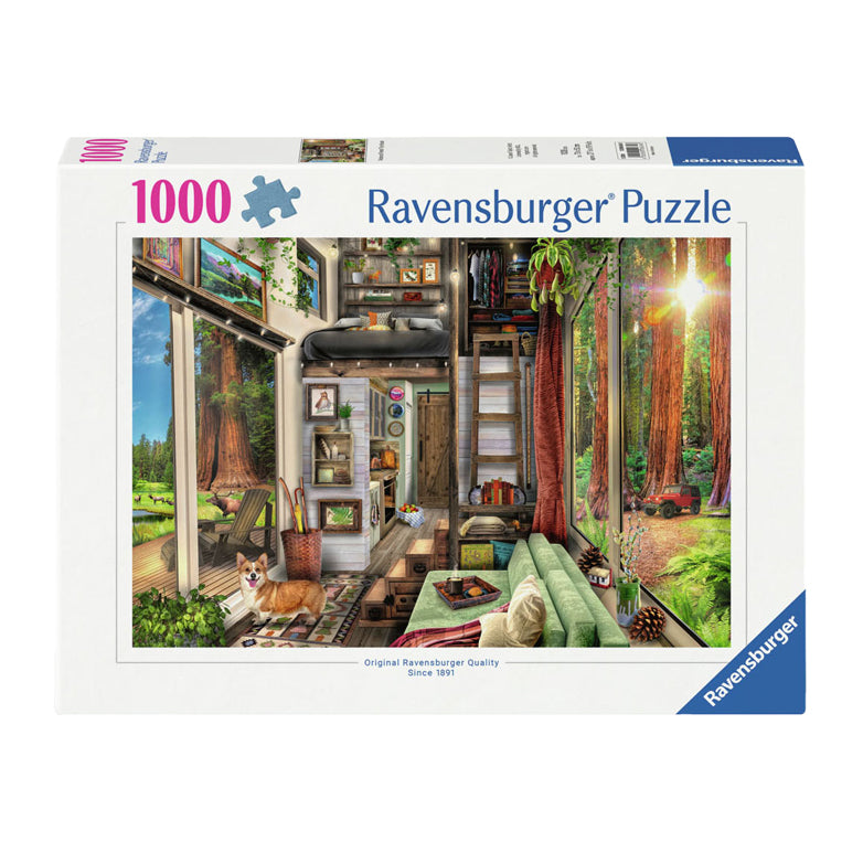 Ravensburger jigsaw puzzle Tiny House in Redwood Forest, 1000st.