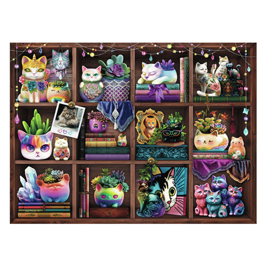 Ravensburger Jigsaw Puzzle Cubby Cats and Sukulenty, 500st.
