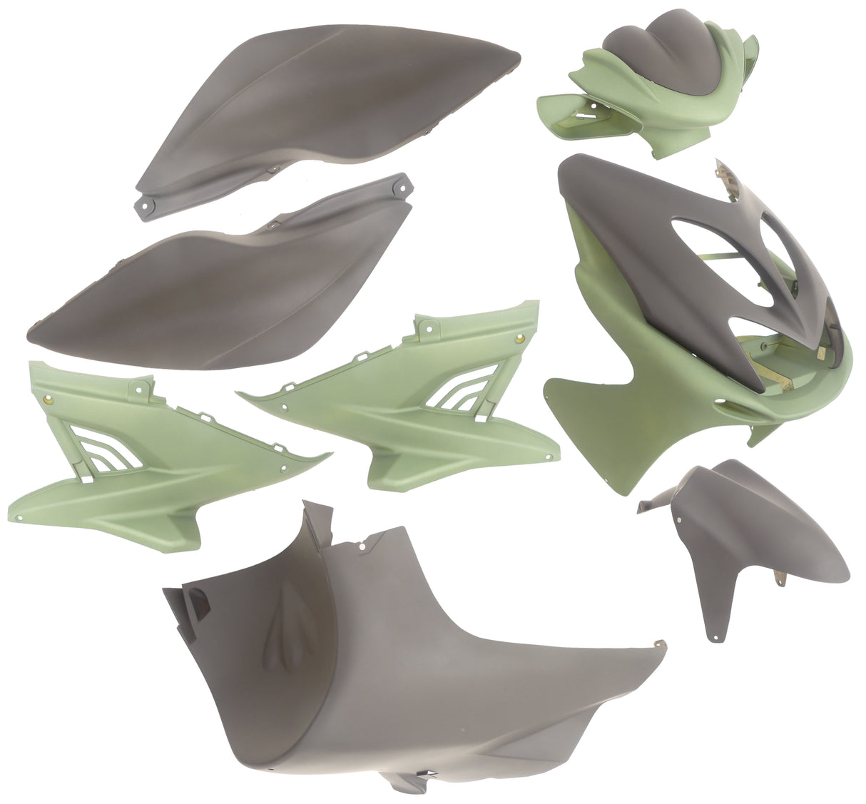 Edge Placeet 10 - družstvo Yamaha Aerox do roku výstavby 2014 - Matt Black Matte Green