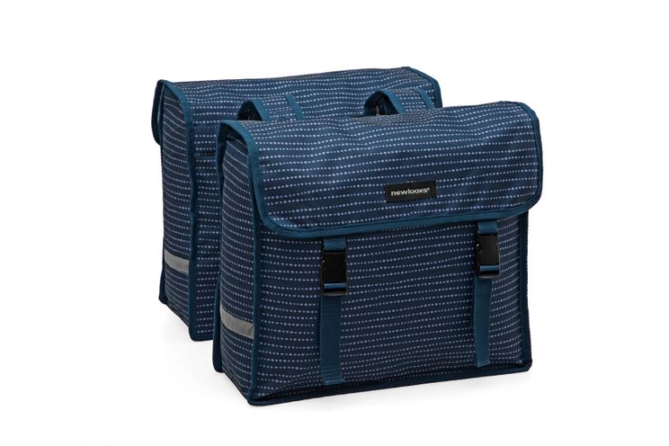 Fiori Double Bicycle Bag - Water -Repelent Polyester - 30L - Černá modrá šedá