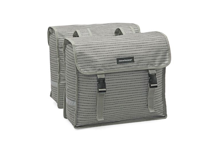 Fiori Double Bicycle Bag - Water -Repelent Polyester - 30L - Černá modrá šedá