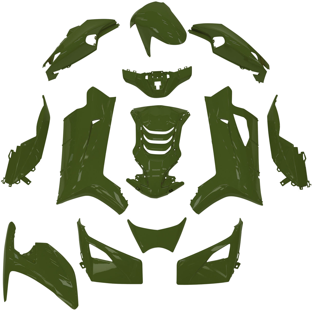 Edge Pledet Speed ​​Fight 4 14 -piece District Green