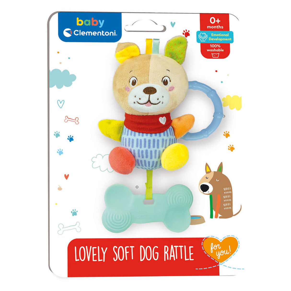 Cleemetoni Puppelchen Pléck Rattle Hond