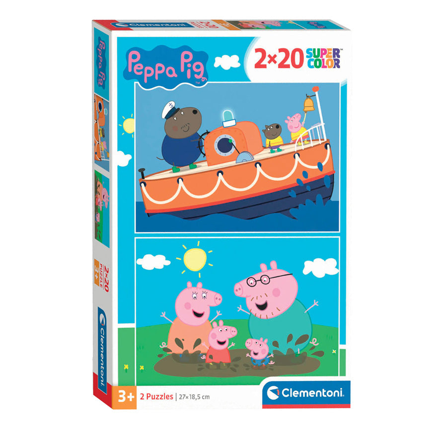 Clementoni Jigsaw Puzzle Super Color Peppa Pig, 2x20st.