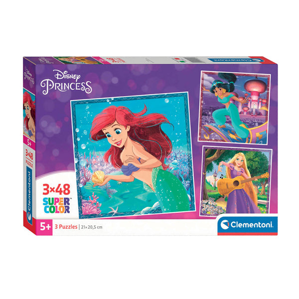 Disney LEG PUZZEL Super Color Square Princess, 3x48st.