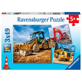 Ravensburger - Gradbeni stroji pri delovni uganki 3x49st.