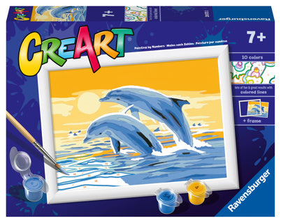 Ravensburger Crerecal malarstwo na delfinach skokowych
