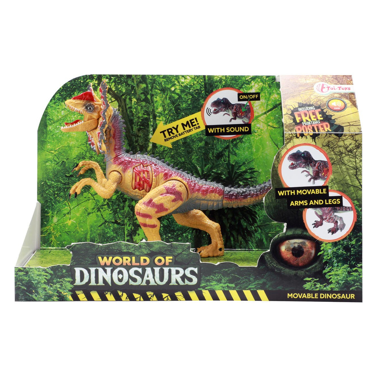 World of Dinosaurs difosauro, mobile con suono