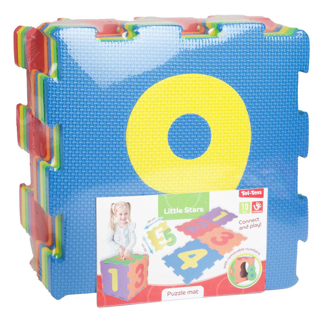Toi-Toys foam play mat with numbers, 10st.