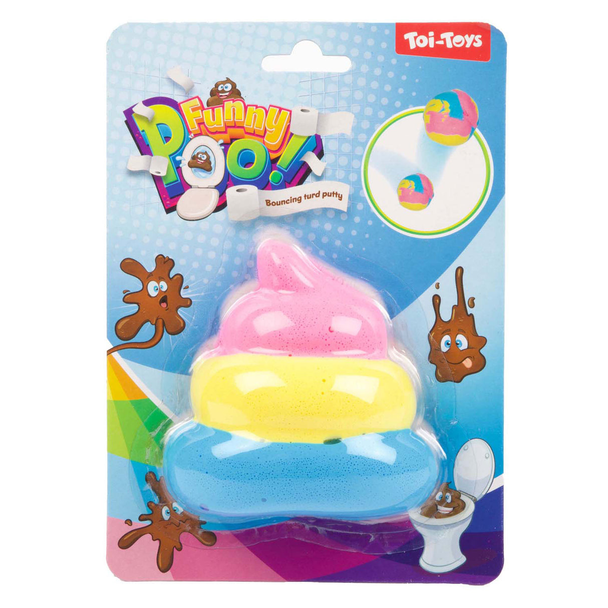 Toi-Loys Fun Stuiter Putty Rainbow Turd