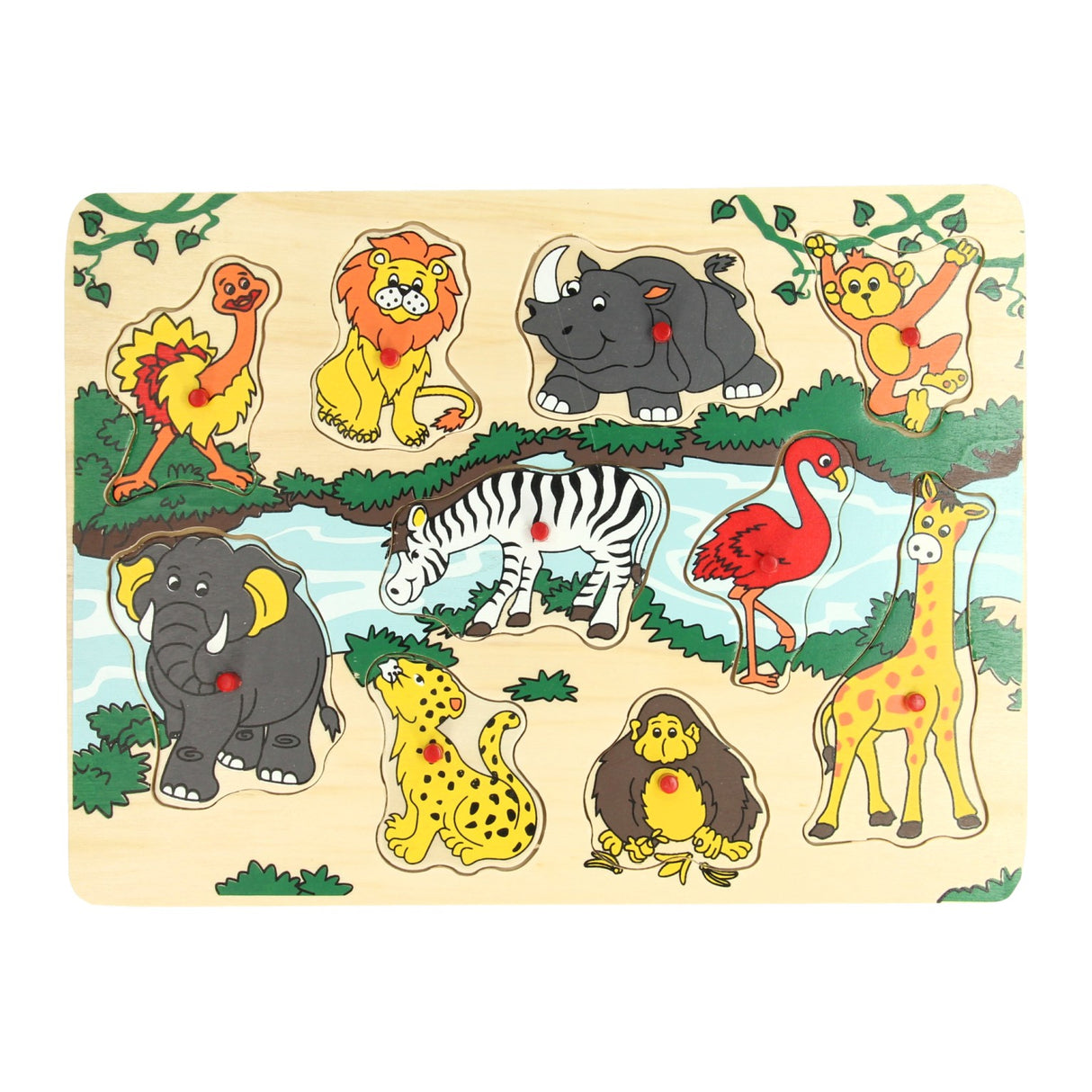 Hëlze Studs Puzzl wilde Déieren, 10..