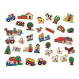 Dřevěné cvočky Puzzle XL Farm