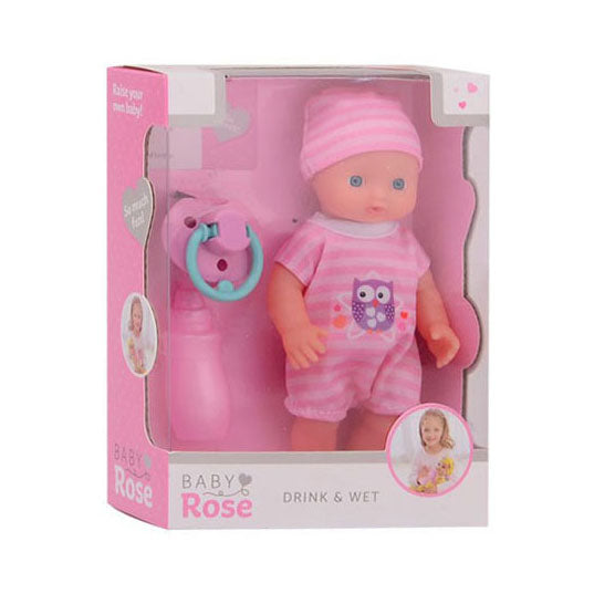 Puppelchen Rose drénken an plAS Baby Pop