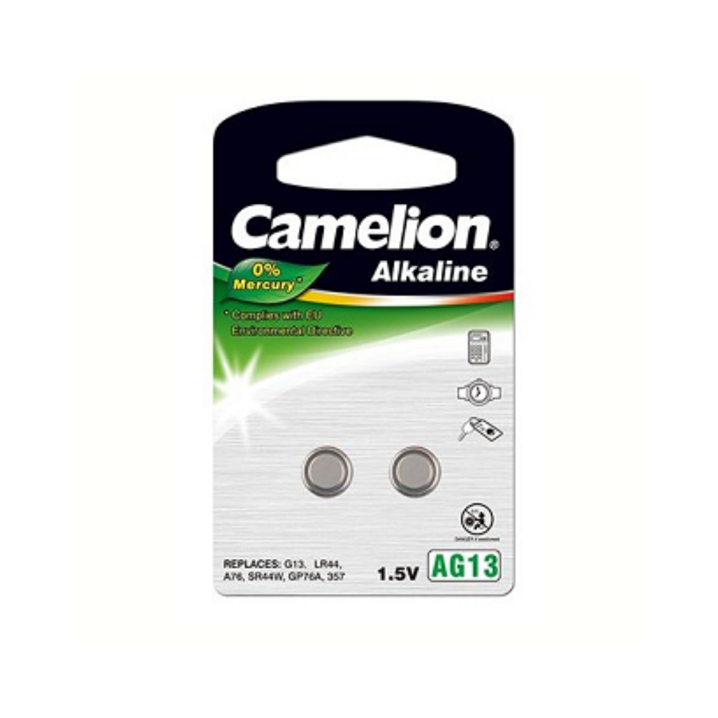 Camelion AG13 Alkaline LR44 button cell per 2