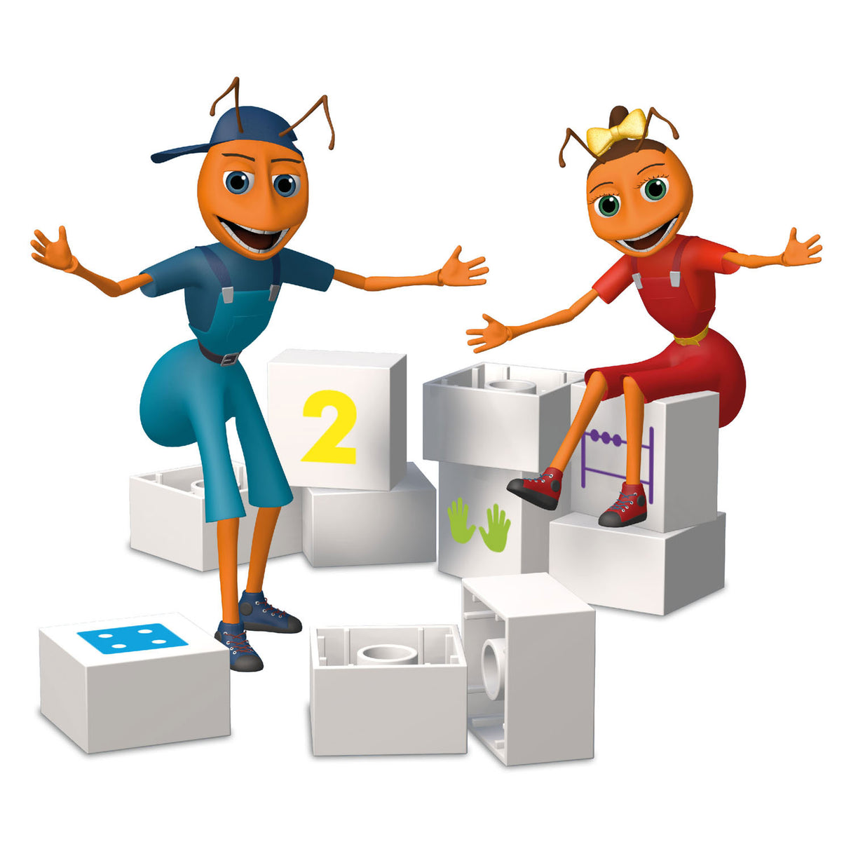 Hubelino numbers Leather Learning Blocks, 85dlg.