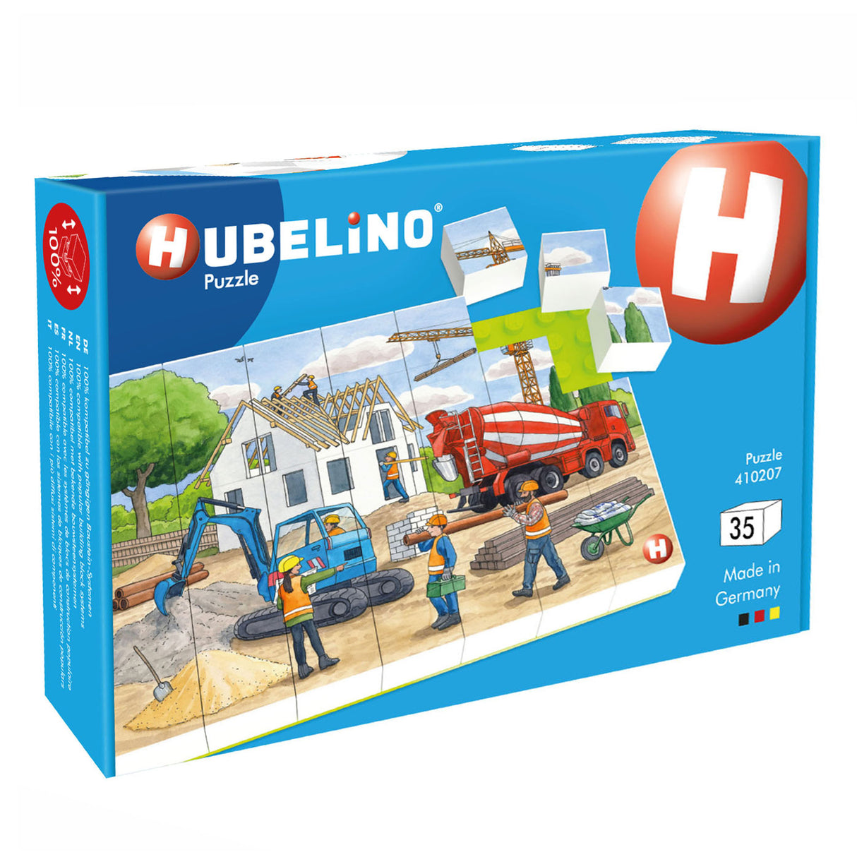 Hubelino Block Puzzle på byggplatsen, 35st.