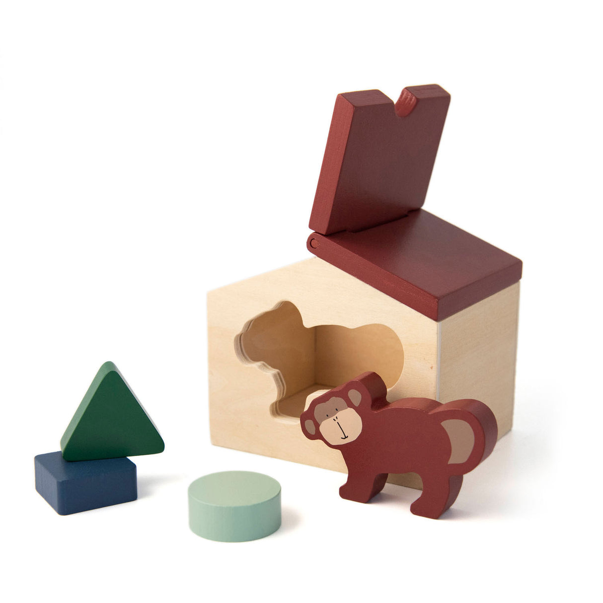 Trixie wooden house with blocks Mr. Monkey