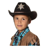 Boland børns hat sheriff sort
