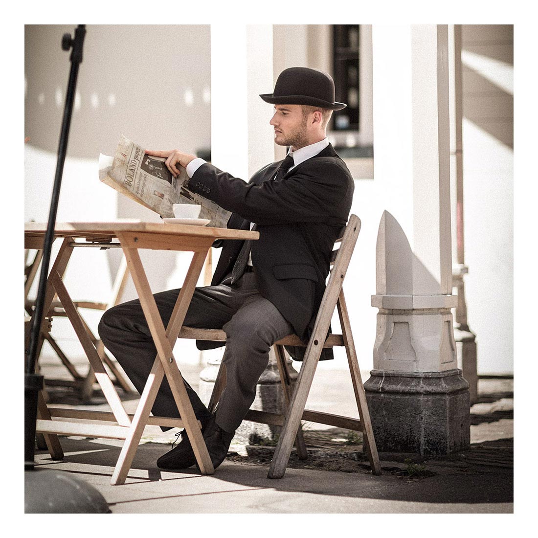 Boland bowler hat sort følte