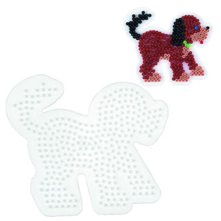 Hama strijkkralen grondplaat hond 1 wit