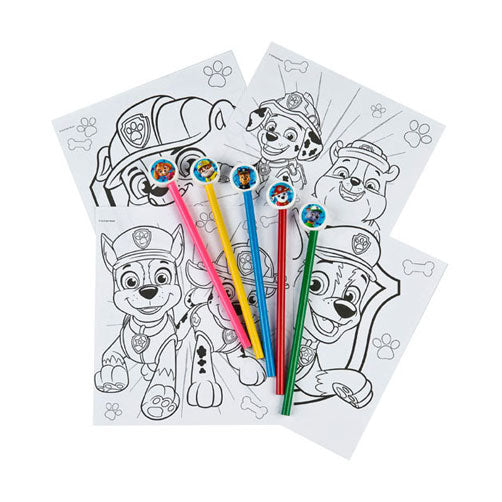 Patrulla de patas de bloque de color encubierto con 5 lápices de colores
