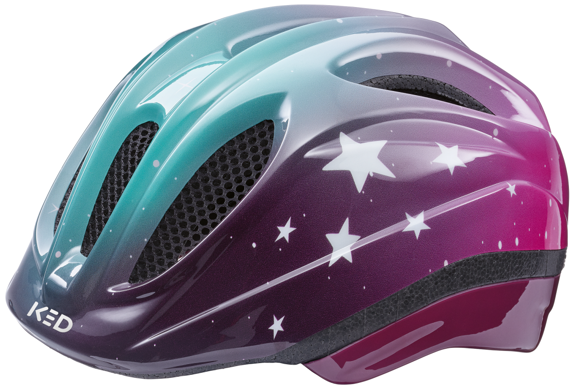 Ked Bicycle Helmet Meggy II Tendencia M (52-58 cm) Estrellas Pink Aqua Glossy