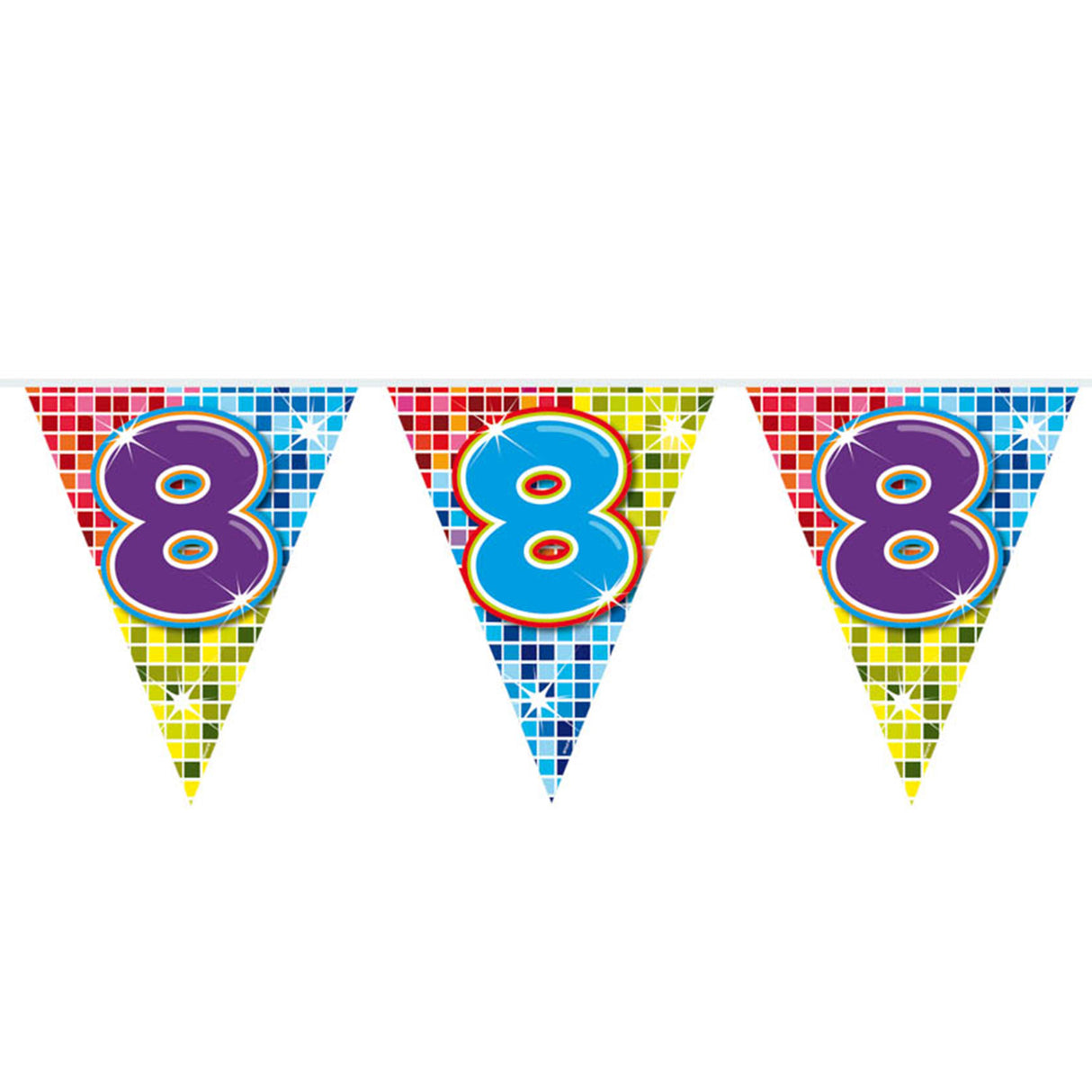 Mini flag line blocks 8 years, 6mtr.