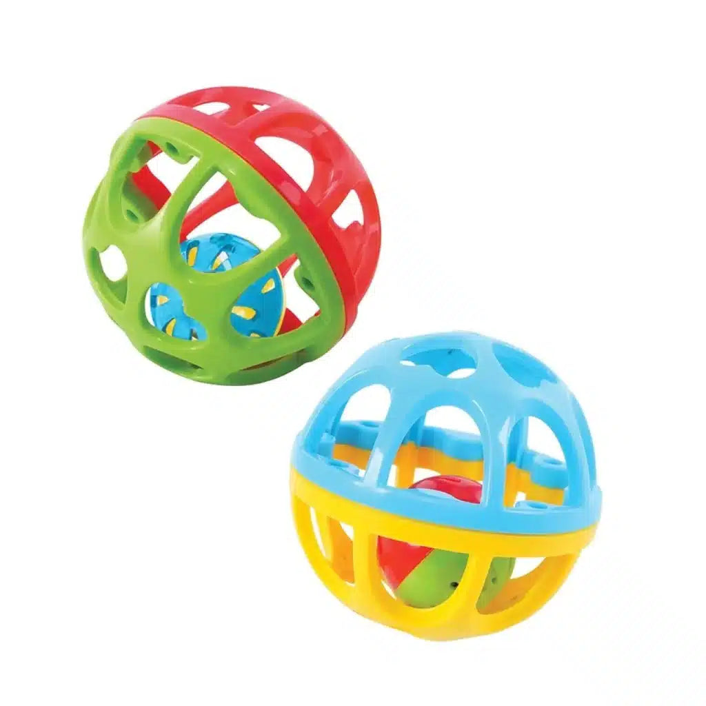 Playgo bounch en roll ball stuiterd en rolt lekker met geluidjes.
