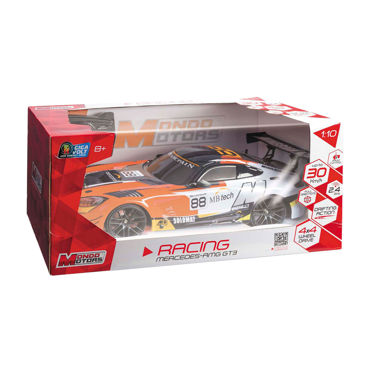 Mondo Motors RC Controllable Car - Mercedes AMG GT 3 Drift 22, skala 1:10