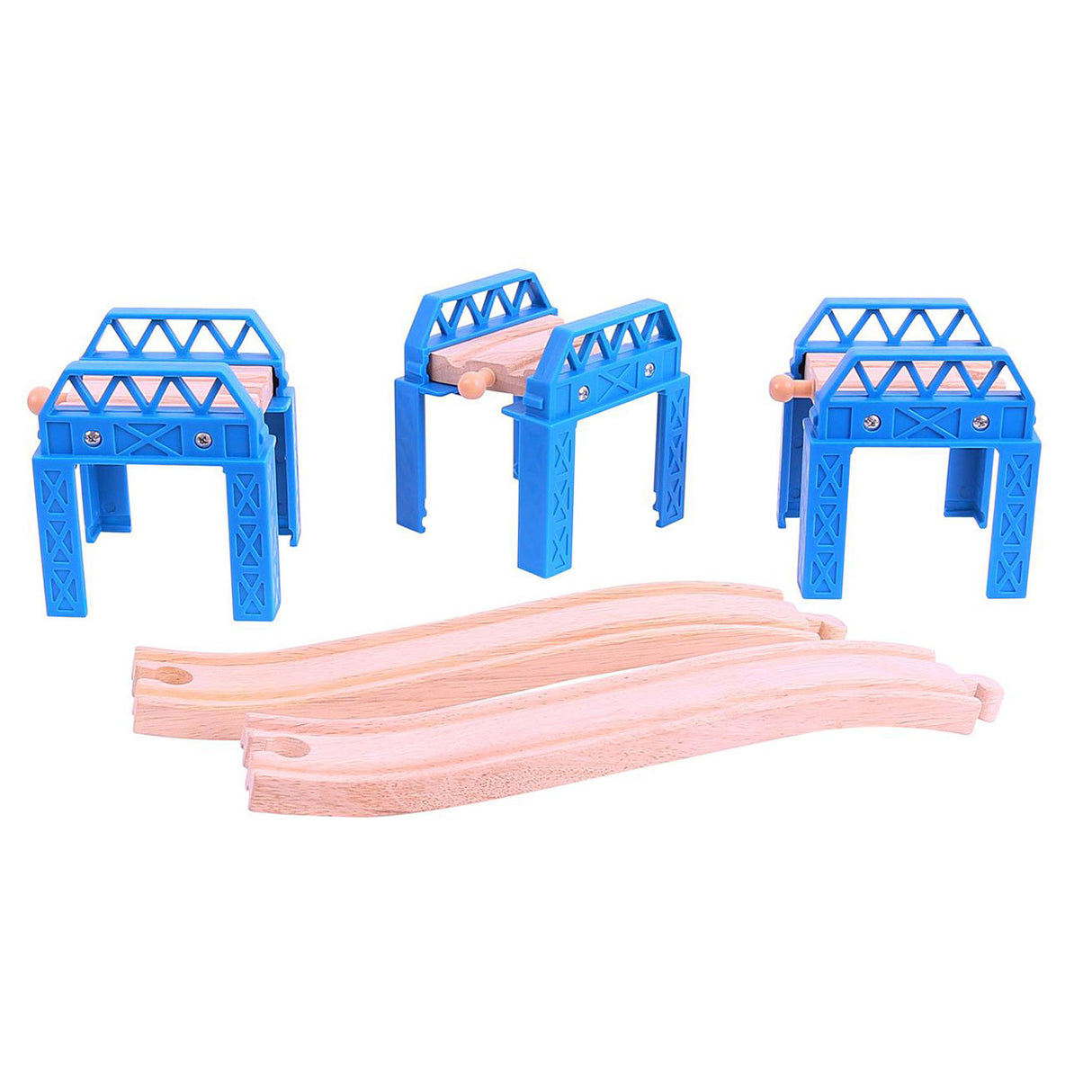Bigjigs Wood Rail - Bridge Parts, 3 ..