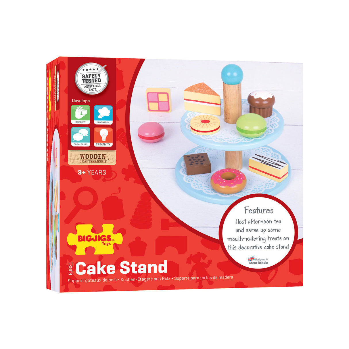 Bigjigs Wooden etagere s koláči