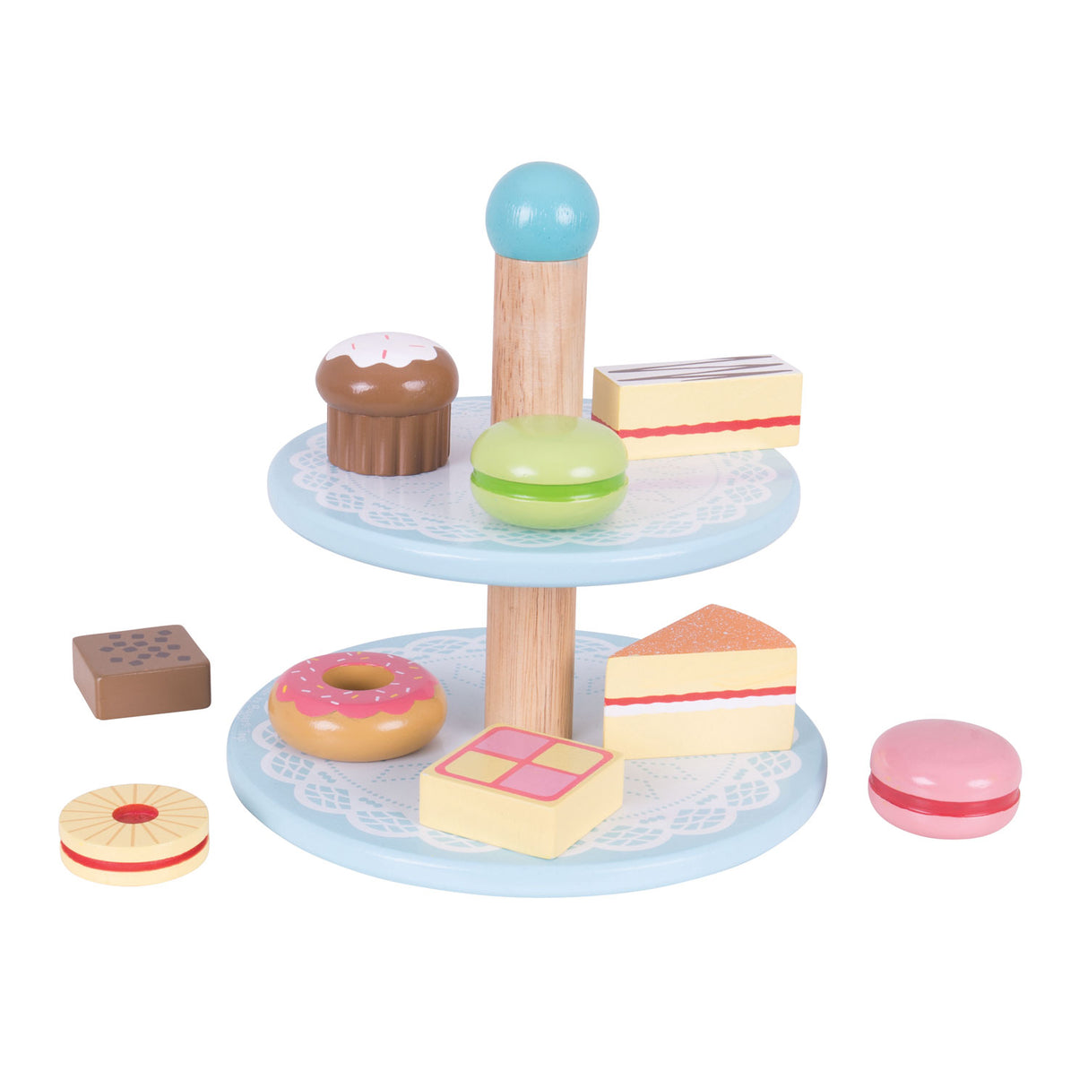 Bigjigs Wooden etagere s koláči