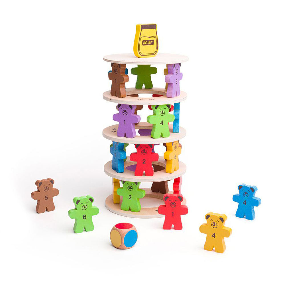 Bigjigs Holz stacking Spill Teddybier.