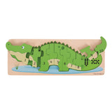 Bigjigs leseni tel puzzle crocodile, 10st.
