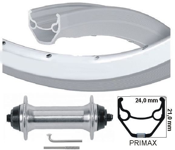KGS přední kolo 28 palců (622) RIM Mach-1 ER-10 Silver Failus Hub