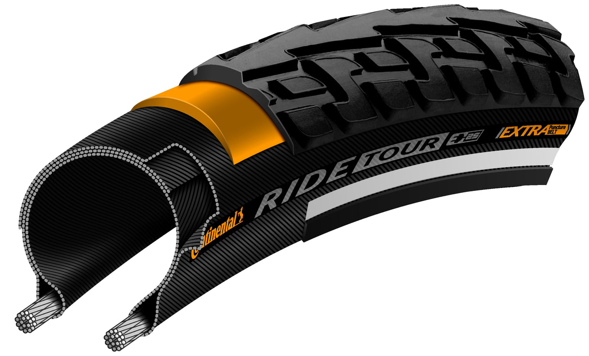 Continental Tire Ride Tour 32-622 (28x15 8x11 4) Black Reflection