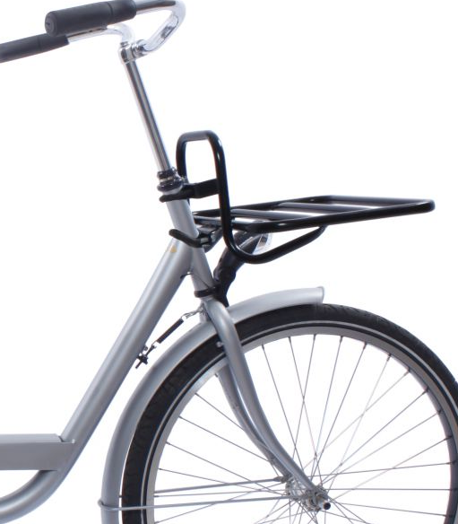 Steco front carrier with steering head mount 45 x 30 cm black