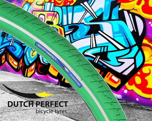Piene di olandese di olandese perfetto 28 x 1,40 40-622 mm Verde anti-foglio con riflessione