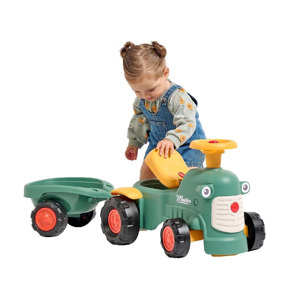 Falk Maurice Walking Tractor Set Green Yellow