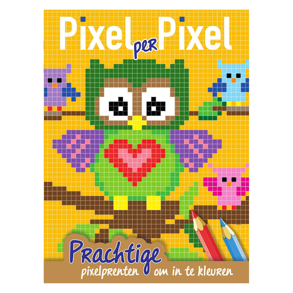 Orální karty pixel colorbook sovy