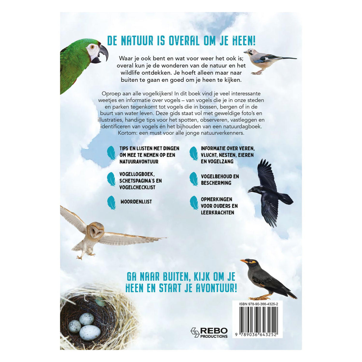 Rebo Editors Vogels - Diario di guida e natura per bambini