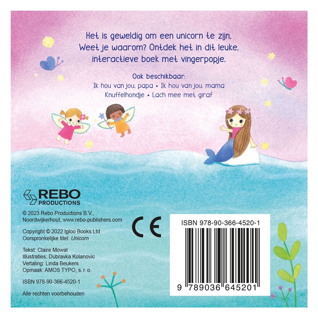 Rebo editori Unicorn - Vingerpopboekje