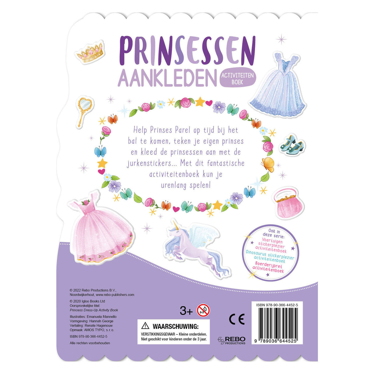 Rebo editori principesse adesivo per piacere stickerboek