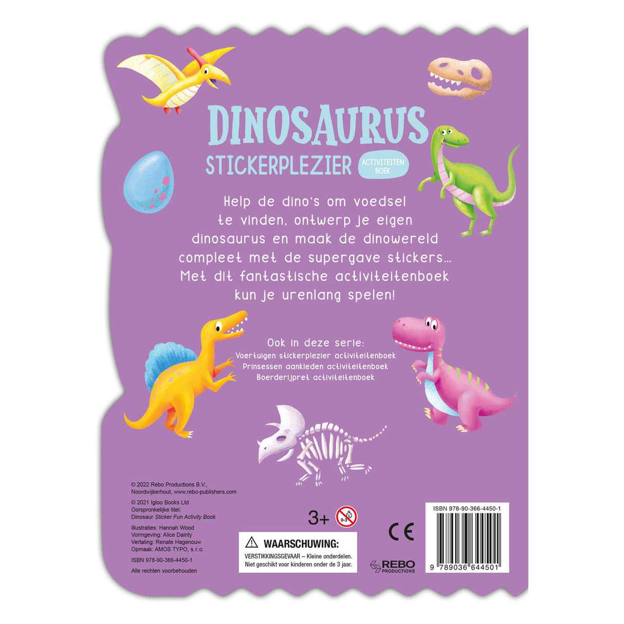 Rebo editori Dinosaurus Sticker Pleasure Stickerboek