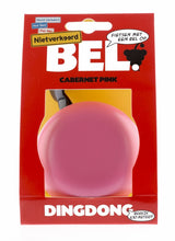 kolesarski zvonec ding-dong jeklo 80 mm podplat roza