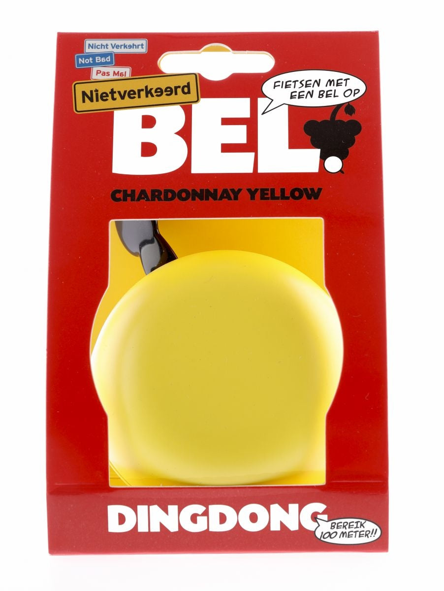 vélo cloche ding-dong acier 80 mm jaune