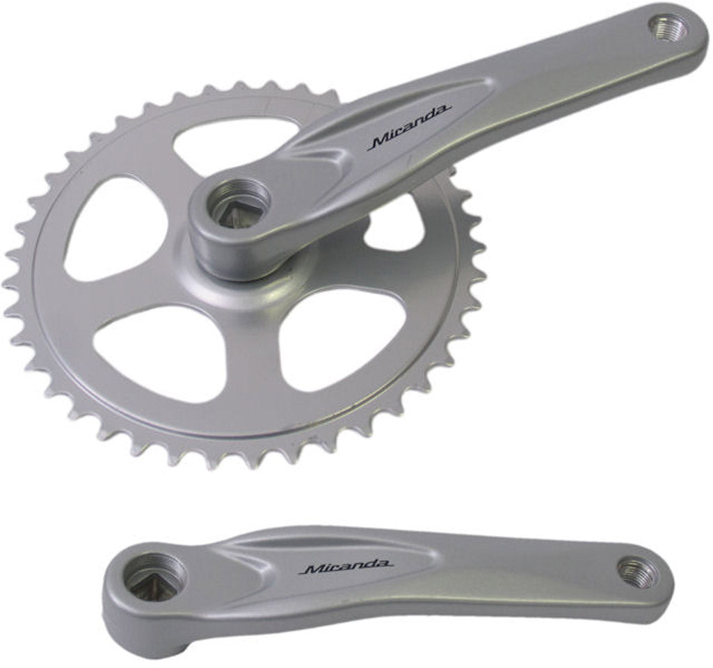 Miranda Cranket Alfa 1 42T, délka kliky 170 mm. Stříbro, hliník, bezprostřední. Řetěz top 3 32