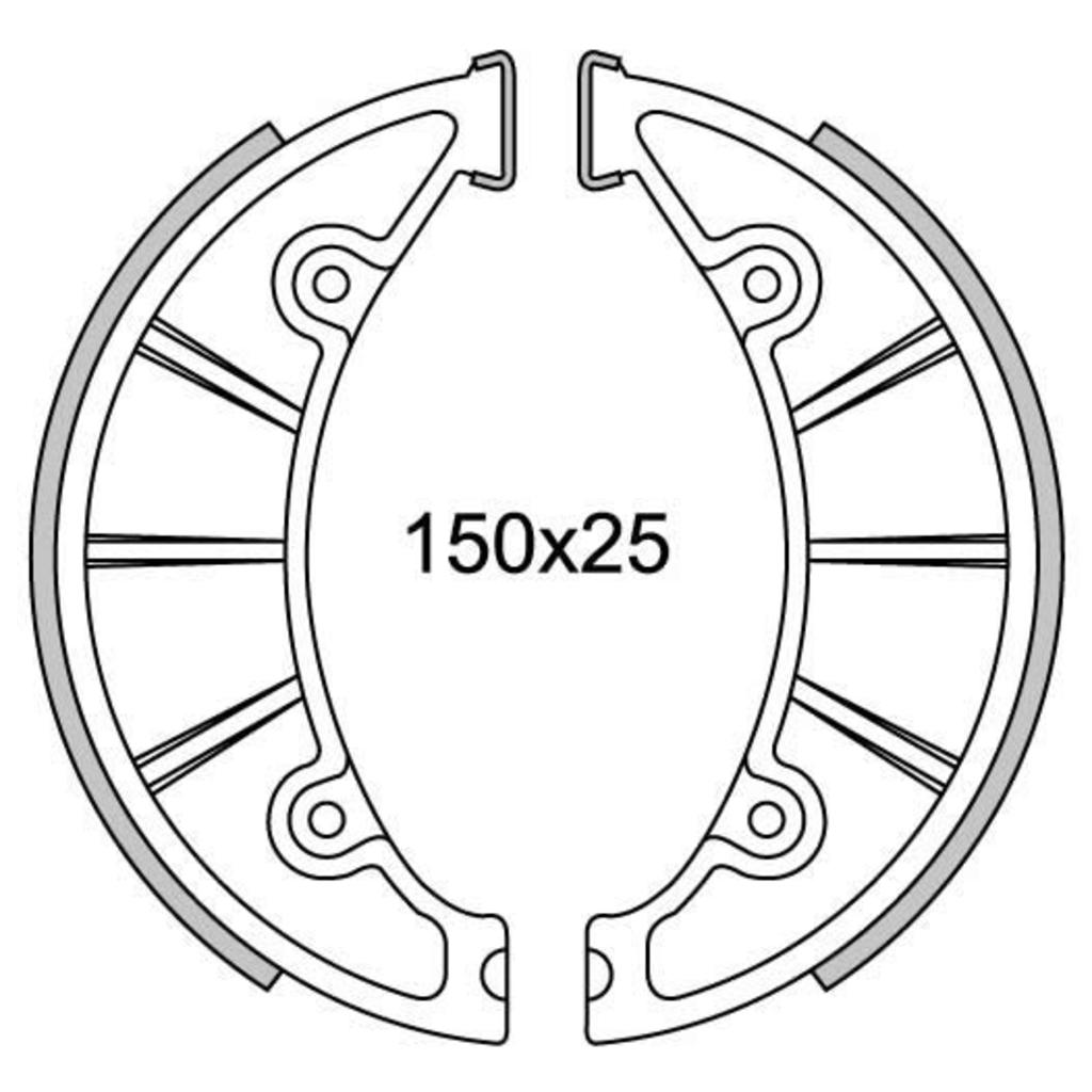 Segment brzdového segmentu Newfren Set GF1084 150 mm pro velký rozbočovač