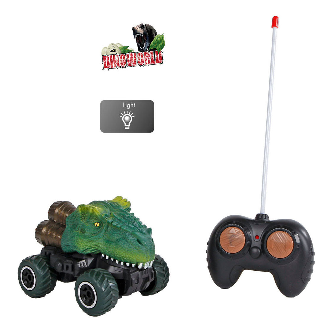 RC Dinoworld Dinosaurus RC Contrôlable Car avec léger, 12,5 cm